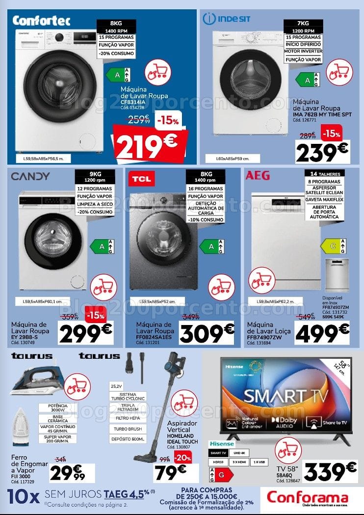 Antevisão Folheto CONFORAMA Promoções de 30 julho a 26 agosto